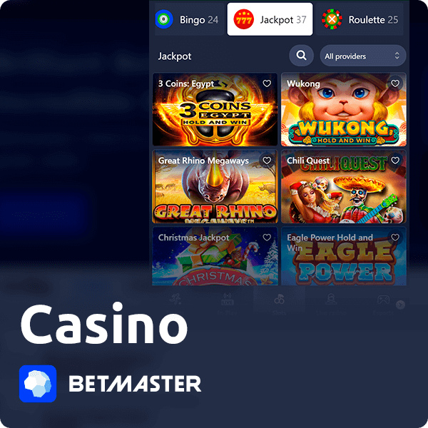 Betmaster Casino Section